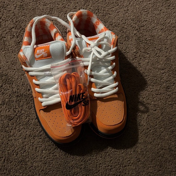 Nike SB Orange and White Skate Shoes